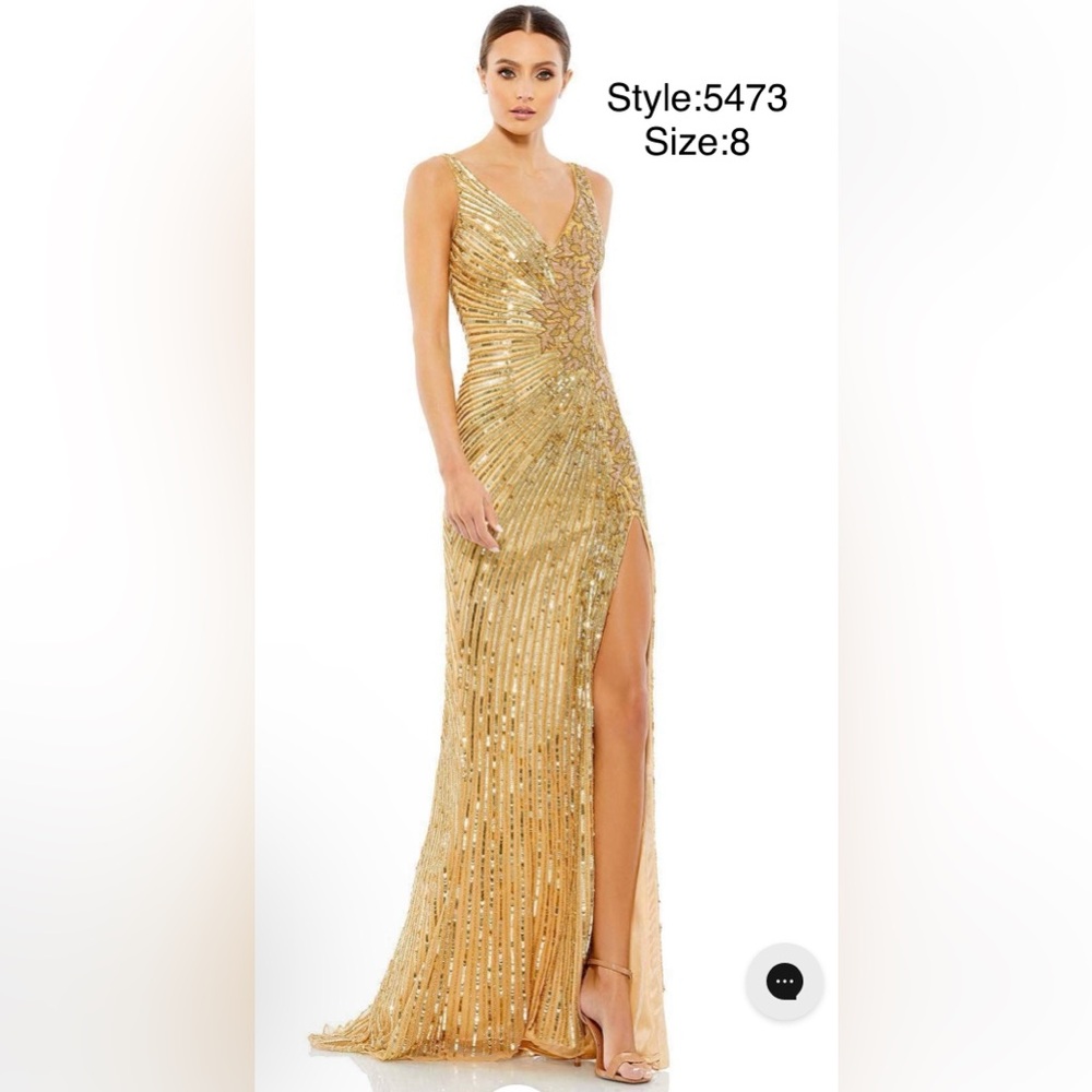 Beaded sleeveless long gown
